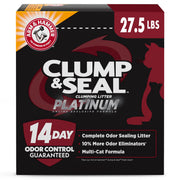 ARM & HAMMER emballage 27,5 lb montrant produit et bénéfice anti-odeurs
