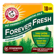 ARM & HAMMER emballage avant montrant format 18 lb et avantages odor control