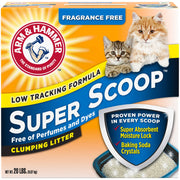 Arm & Hammer emballage avant 20 lbs montrant sac et bénéfice anti-odeurs