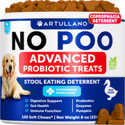 Artullano emballage avant montrant 120 friandises pour arrêter la coprophagie