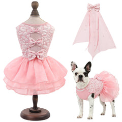 ASENKU robe pour chien vue de face montrant style princesse et confort