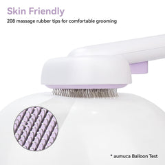 Aumuca brosse en usage sur chat réduisant chute de poils et nœuds