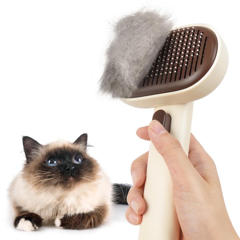 Aumuca brosse face avant montrant forme ergonomique et efficacité de capture des poils