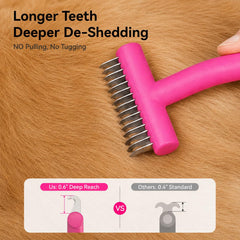Aumuca brosse utilisée sur chat long favorisant démêlage sans tiraillement