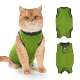 Avont vue de face de la combinaison verte montrant coupe protectrice