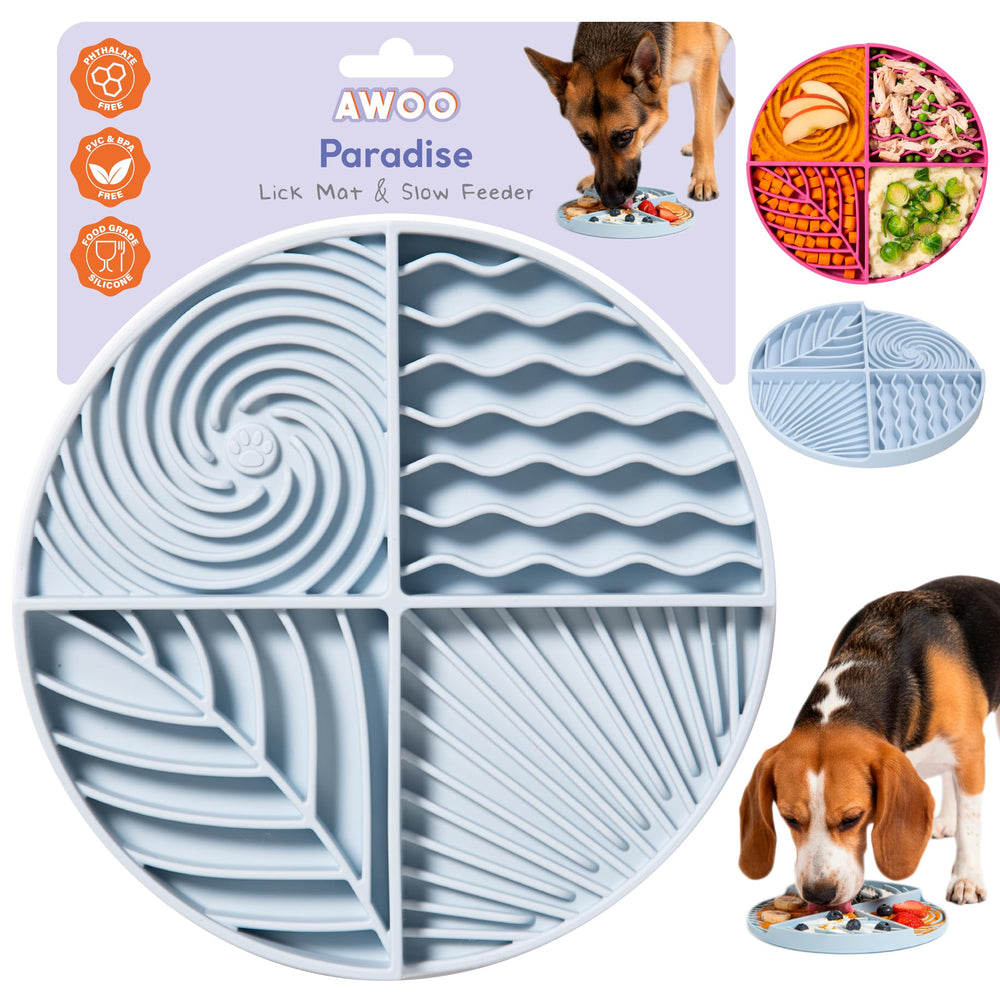 Awoo tapis Paradise face avant montrant textures et coloris, apaise le chien