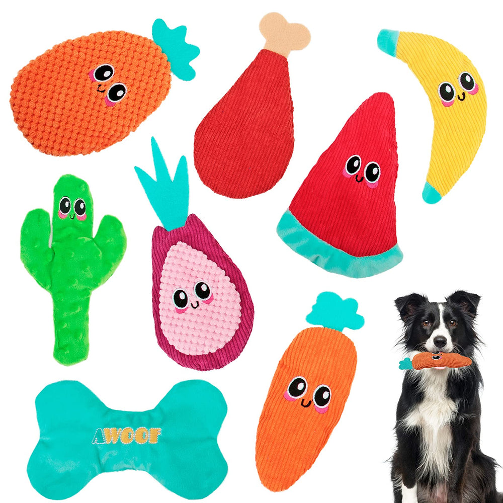 AWOOF pack 8 face avant montrant variété de jouets pour stimulation