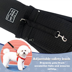AXEARTE petit chien dans le sling lors d'une promenade mains libres