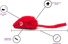 AXEL PETS comparaison de taille main et souris, montre la compacité du jouet
