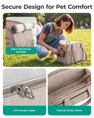 BAGSMART intérieur avec tapis amovible montrant confort et hygiène facile