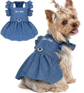 BAOBICUTE robe denim devant montrant coupe élégante et confort
