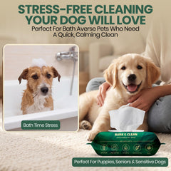Bark & Clean lingette déployée montrant grand format pour couvrir pattes