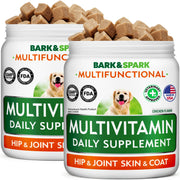 BARK&SPARK emballage avant montrant ingrédients clés et bénéfices visibles