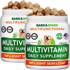 BARK&SPARK emballage avant montrant ingrédients clés et bénéfices visibles