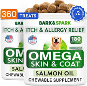 BARK&SPARK pot Omega 3 face avant, rassurant pour le propriétaire