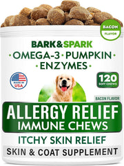 BARK&SPARK pot de chews visible, montre quantité pratique