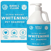Bark & Clean bidon face avec pompe montrant dosage facile