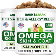 BARK&SPARK emballage avant montrant l'oméga‑3 et bénéfice peau saine