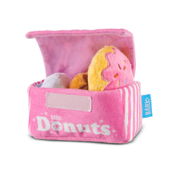BarkBox boîte de donuts peluche crissante, attire l'attention du chien
