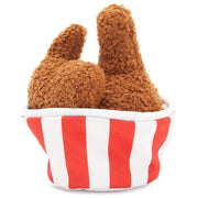 BarkBox face avant du Bucket O' Fried Licken montrant le seau crissant bénéfice divertissement