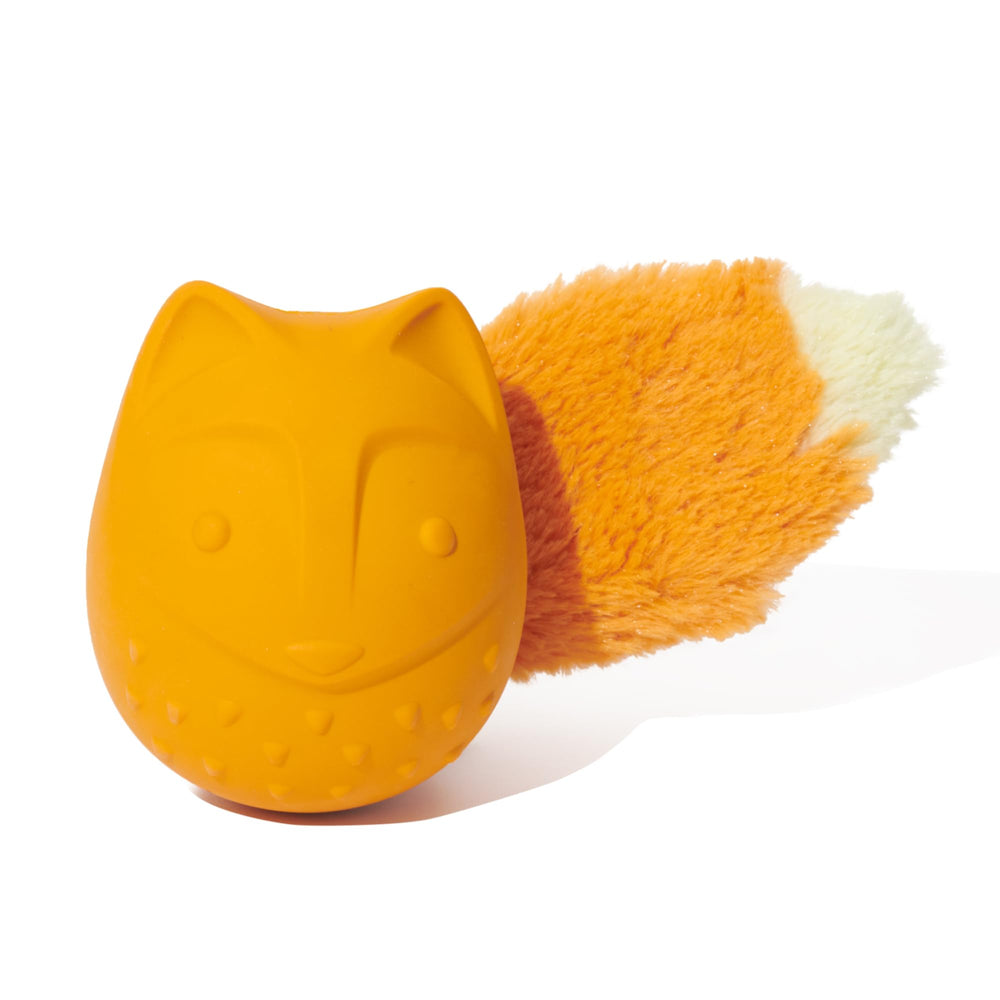 BarkBox Franz the Fox vue avant montre forme résistante et prise facile