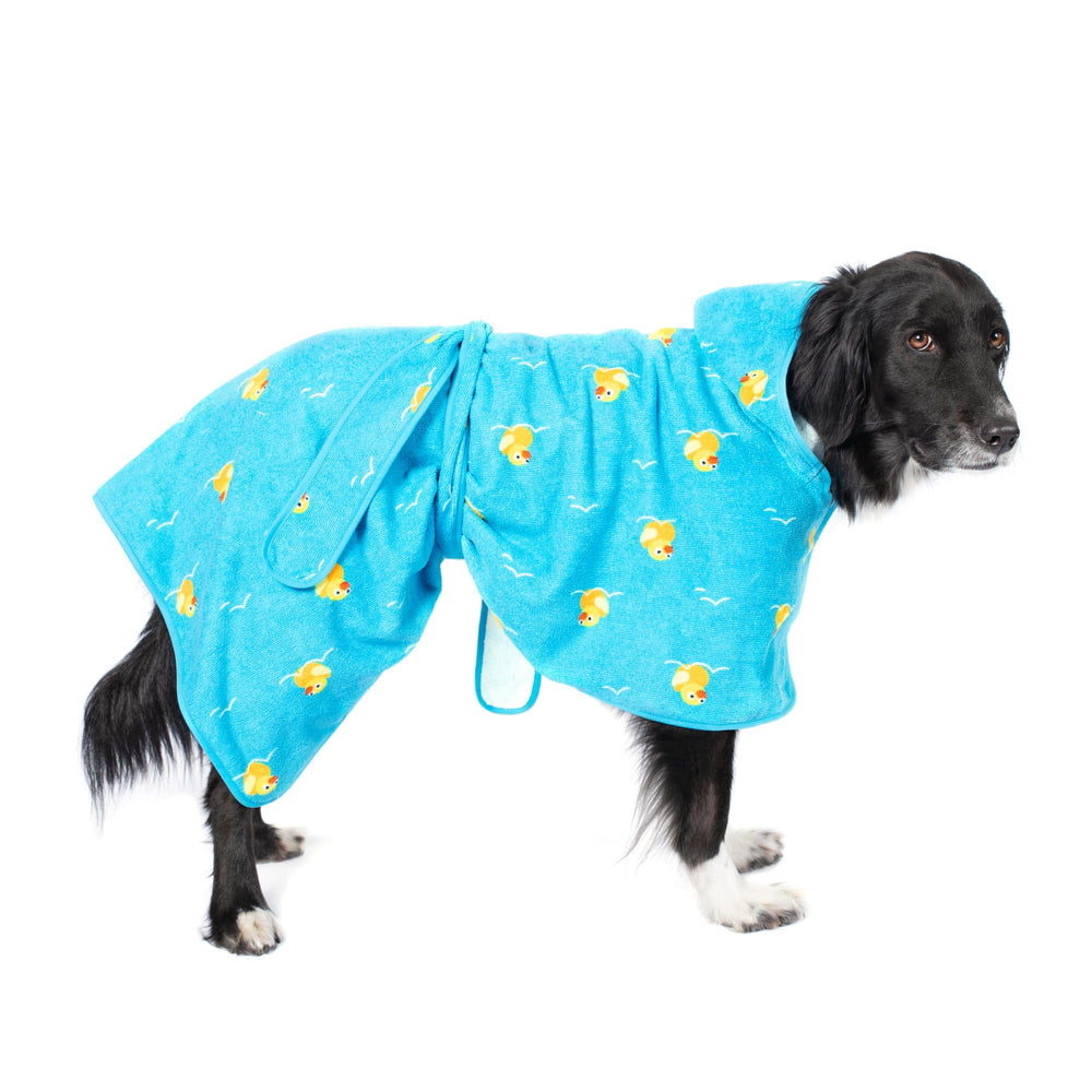 BarkBox peignoir face avant motif rubber duck, maintien et confort