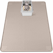 Bartuke tapis litière face avant kaki montrant la grande surface protectrice