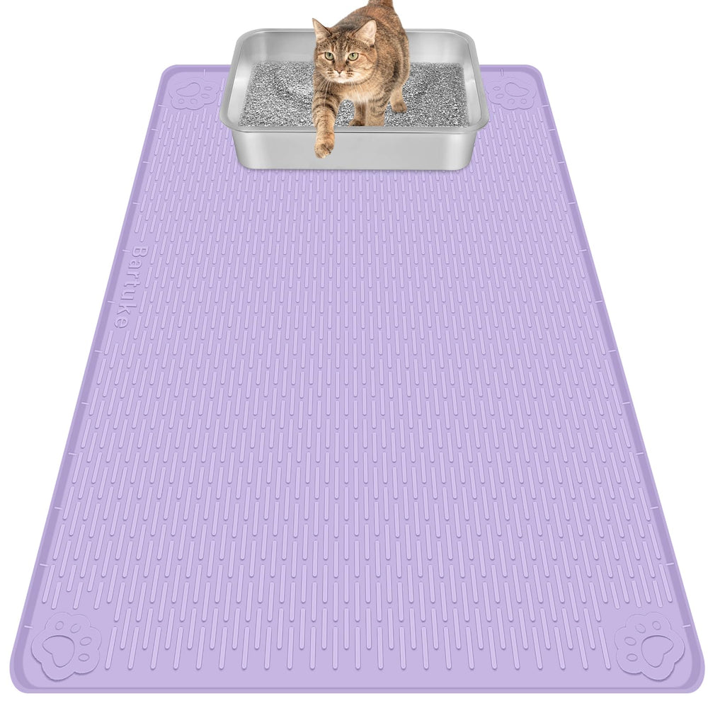 Bartuke tapis litière face avant montrant couverture large et protection du sol