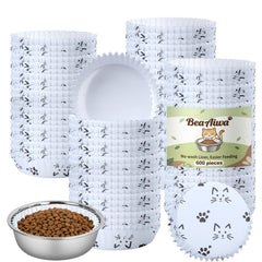 BeaAiwa gamelle face blanche motif visage de chat, facilite le repas propre