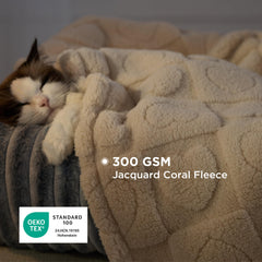 Bedsure détail jacquard 3D montrant design durable et chic
