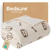 Bedsure couverture face avant montrant protection et style beige