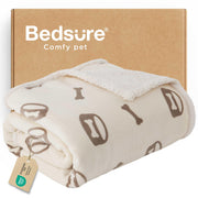 Bedsure couverture face avant montrant protection et style beige