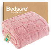Bedsure couverture rose vue avant, apporte confort apaisant