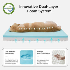 Bedsure gros plan mousse mémoire illustrant soutien adapté et moelleux