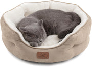 Bedsure lit rond en packaging montrant le produit et avantage confort immédiat