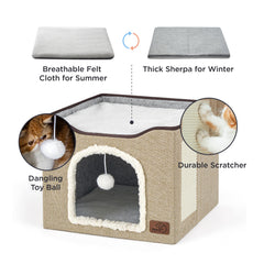 Bedsure intérieur de la cachette avec coussin moelleux pour repos sécurisé