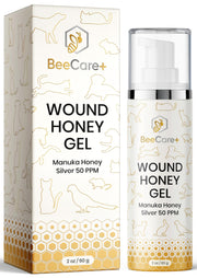 BeeCare+ gel plaie face avant montrant emballage pratique et bénéfice application sûre