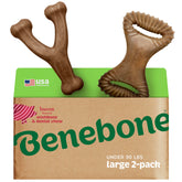 Benebone vue avant du pack avec deux jouets, durable et attrayant