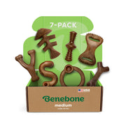 Benebone emballage avant montrant le pack de 7 os, durable et attractif