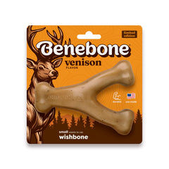 Benebone Wishbone vue frontale montrant la forme en Y et prise facile pour chien
