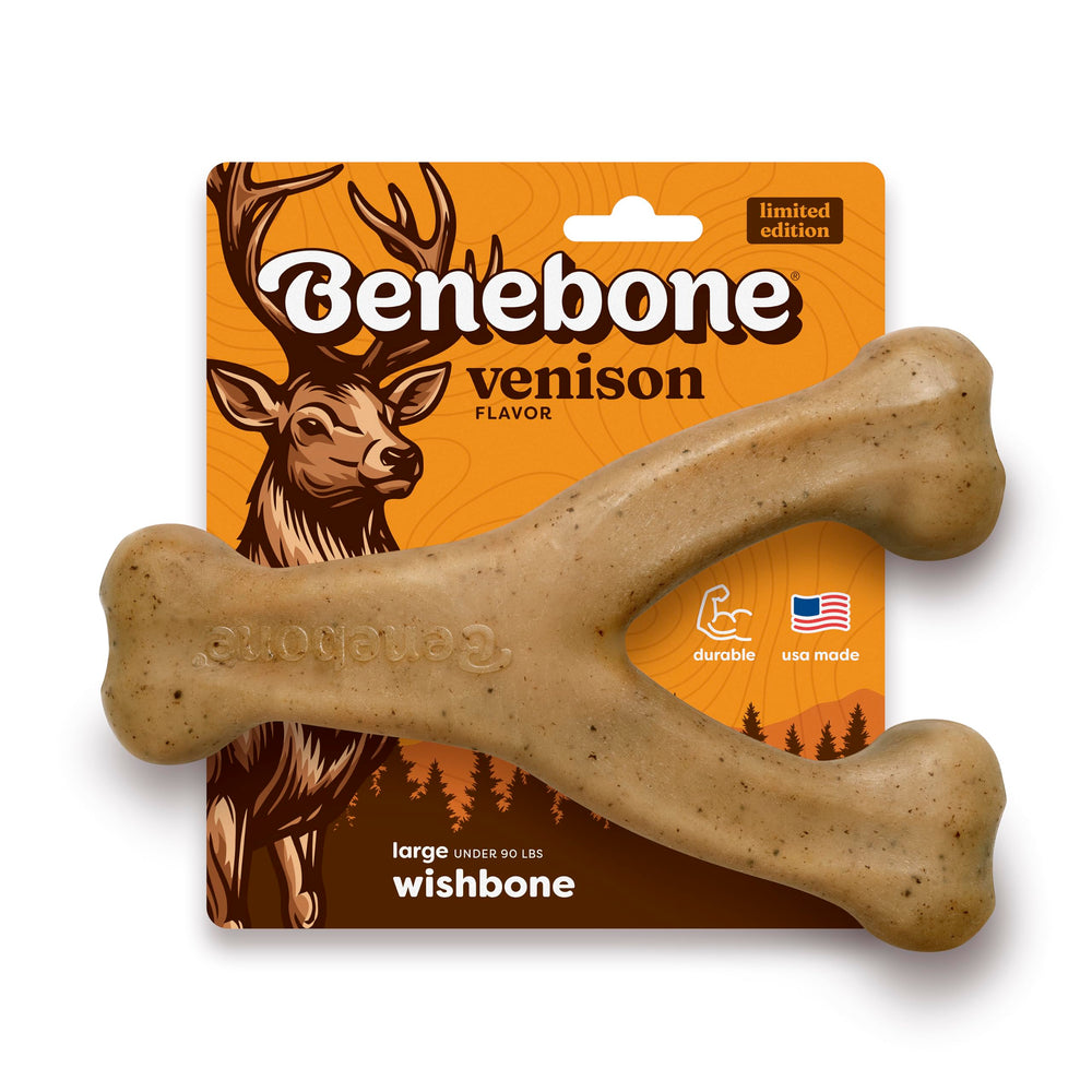 Benebone emballage avant montrant le jouet durable et attrayant