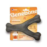 Benebone packaging face montrant le jouet et bénéfice durabilité