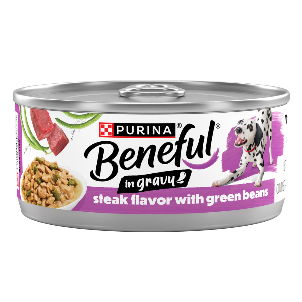 Beneful boîte devant montrant l’étiquette et l’appétence du produit