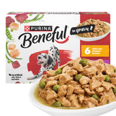 Beneful emballage avant montrant assortiment pratique pour repas complet