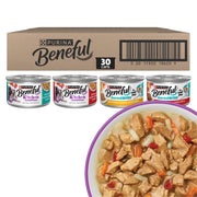 Beneful face avant du pack 30 boîtes montrant variété et économies