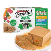 Beneful emballage avant montrant le pack varié et facilité d'usage