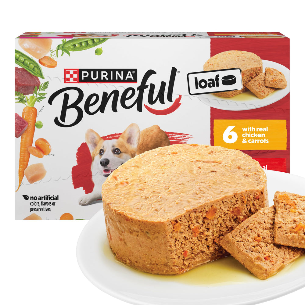Beneful Purina face de la boîte montrant l'étiquette et l'attrait visuel