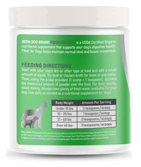 Bern Dog Brand gros plan de la texture poudreuse illustrant mélange facile et absorption