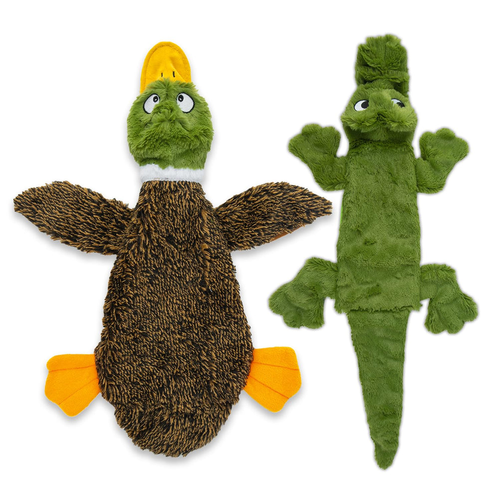 Best Pet Supplies vue avant du jouet Duck&Alligator montrant design attractif
