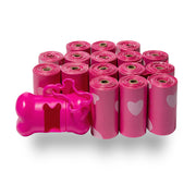 Best Pet Supplies emballage avant rose cœur montrant le lot de 240 sacs, visibilité produit et quantité
